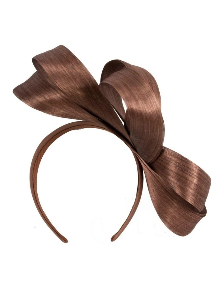 Fillies Collection coffee silk abaca loops racing fascinator S344CF image 4