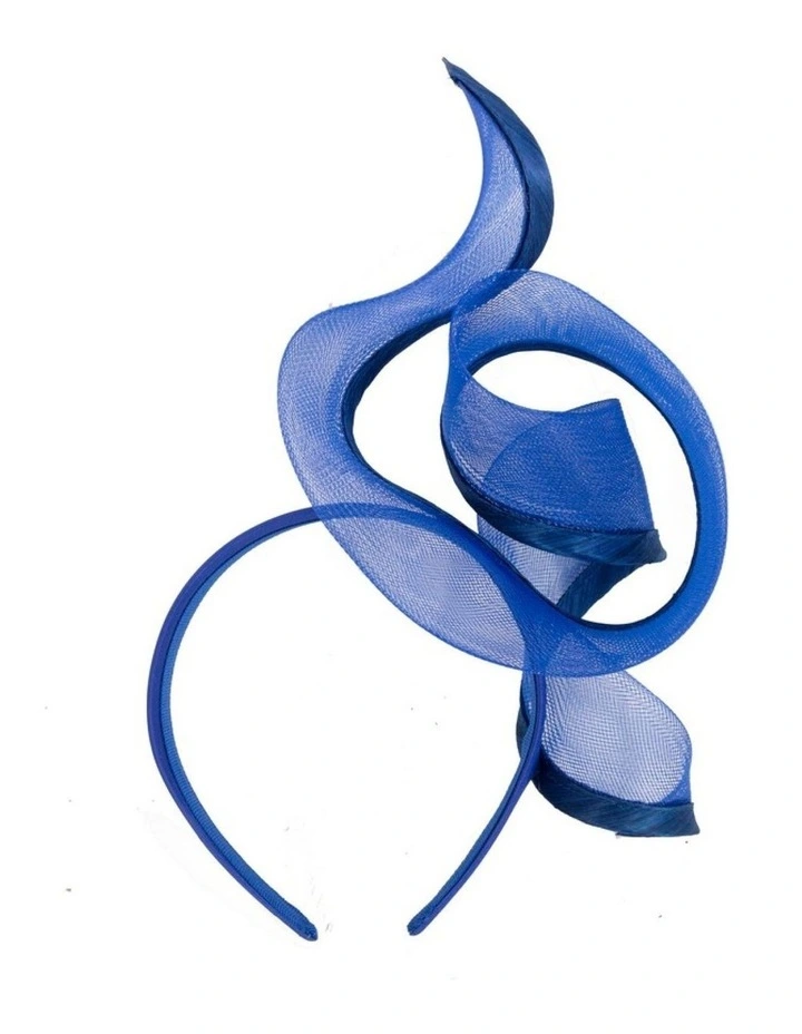 Sculptured royal blue racing fascinator by Fillies Collection S246RB image 4