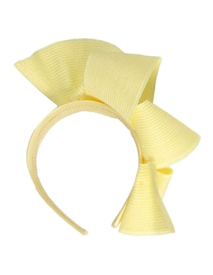Max Alexander large light yellow wave racing fascinator MA955LY image 4