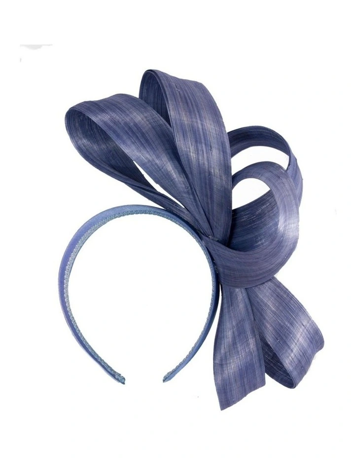 Fillies Collection denim silk abaca loops racing fascinator S344DN image 4
