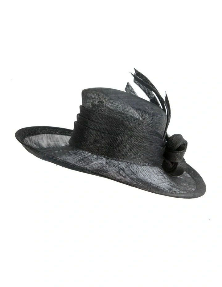 Max Alexander black sinamay racing hat MA991B image 6