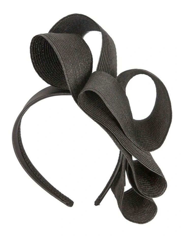 Max Alexander large black wave racing fascinator MA955B image 1