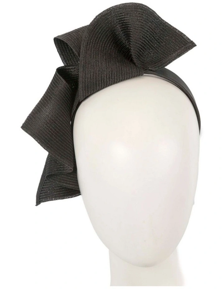 Max Alexander large black wave racing fascinator MA955B image 2