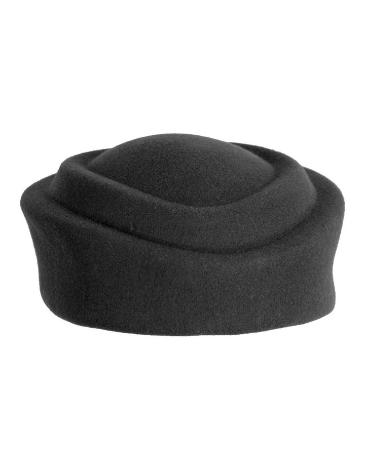 Max Alexander Black Wool Felt Pillbox Hat - One Size image 6