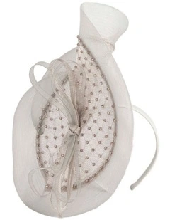 Max Alexander silver racing fascinator MA971S