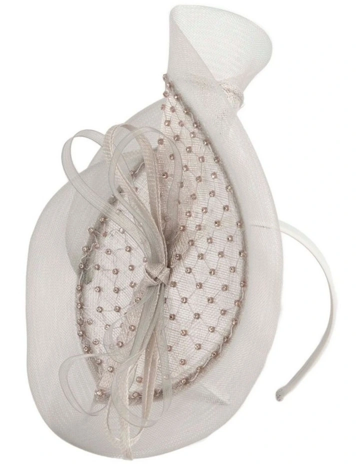 Max Alexander silver racing fascinator MA971S image 1
