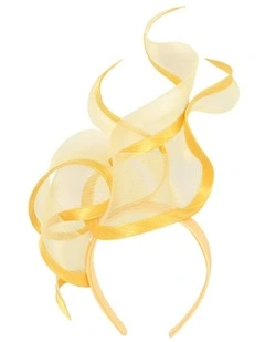 Bespoke yellow racing fascinator by Fillies Collection S253Y