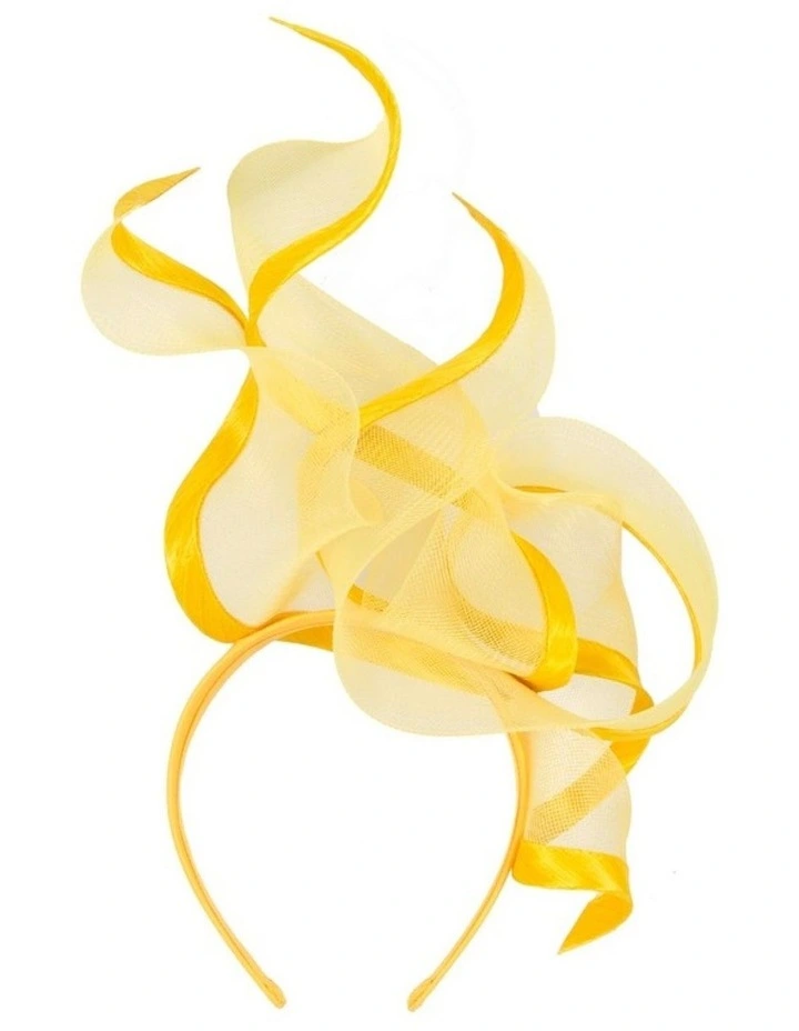 Bespoke yellow racing fascinator by Fillies Collection S253Y image 4