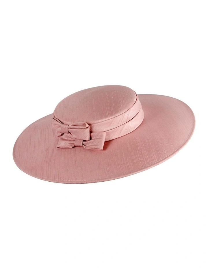 Max Alexander Dusty Pink Boater Hat MA1016DP image 1