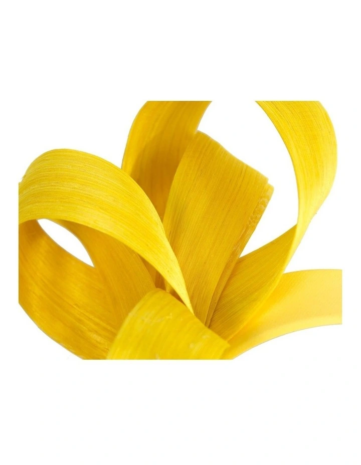 Fillies Collection yellow silk abaca loops racing fascinator S344Y image 3
