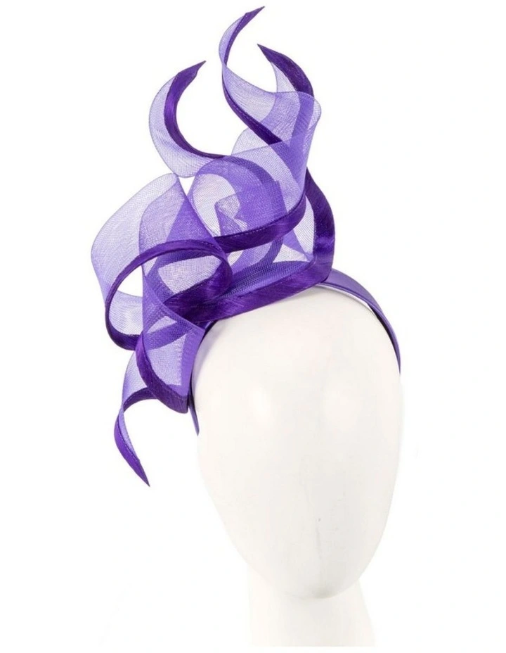 Bespoke purple racing fascinator by Fillies Collection S253PR image 2