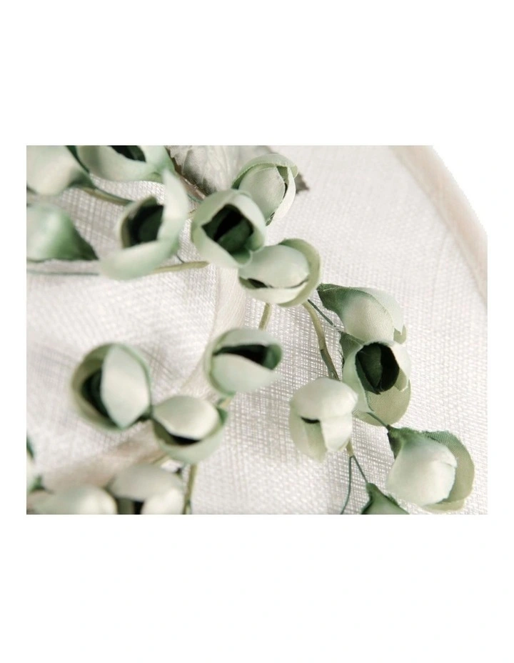 Max Alexander large cream & white sinamay fascinator with mint flower MA959WMI image 4