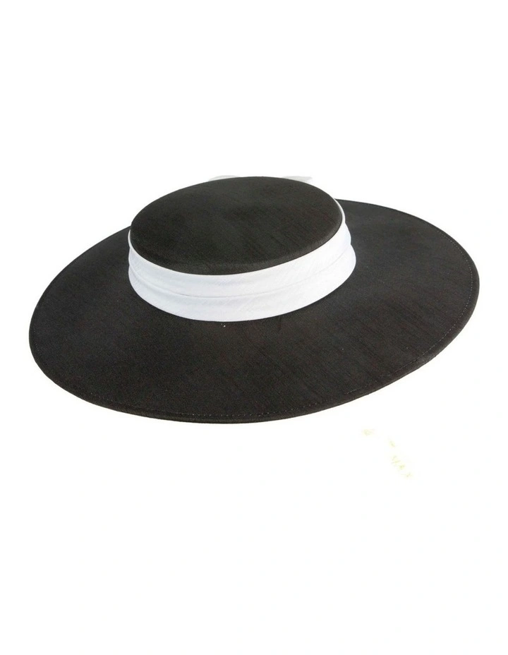 Max Alexander MA1016BW Black & White Boater Hat for Women image 3