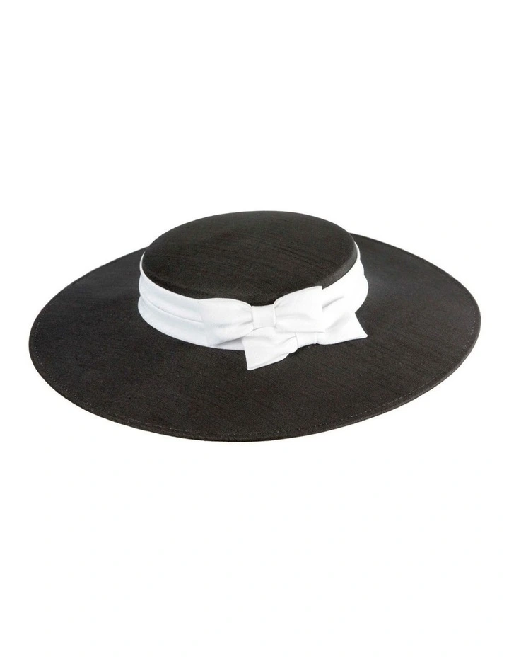 Max Alexander MA1016BW Black & White Boater Hat for Women image 4
