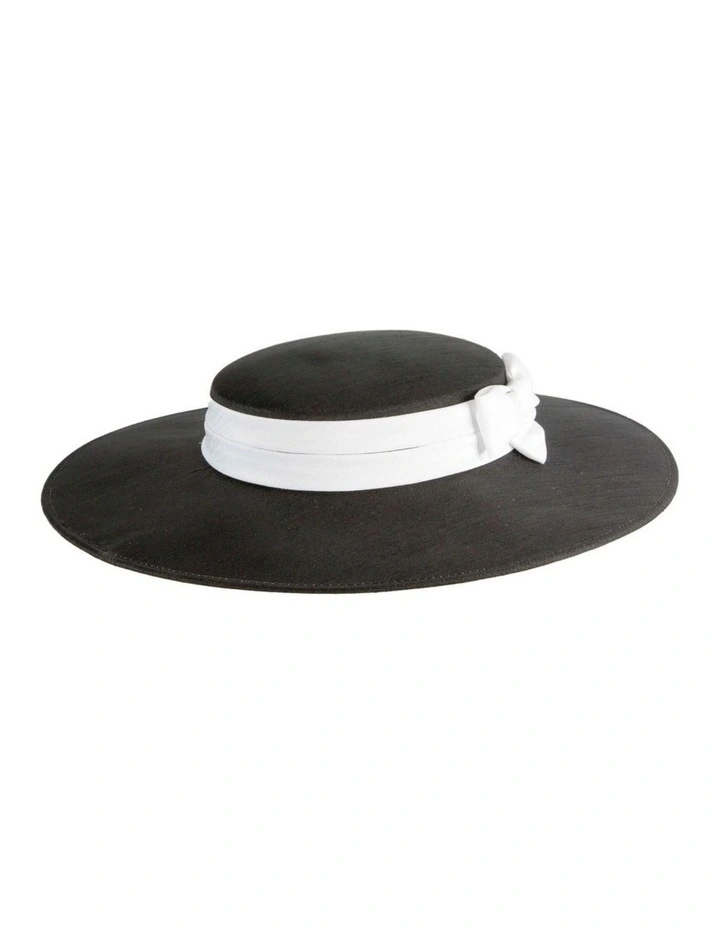 Max Alexander MA1016BW Black & White Boater Hat for Women image 6