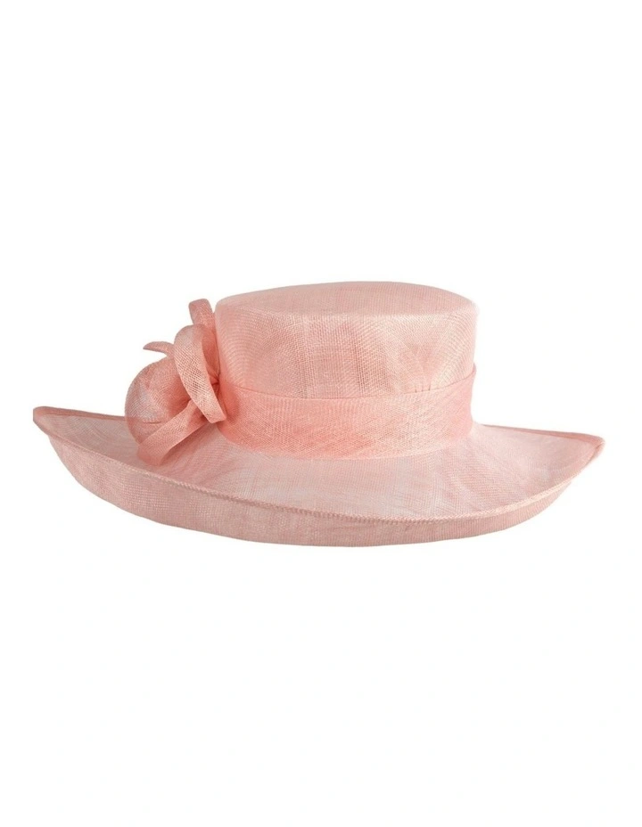 Max Alexander pink wide-brim sinamay racing hat MA992PI image 4