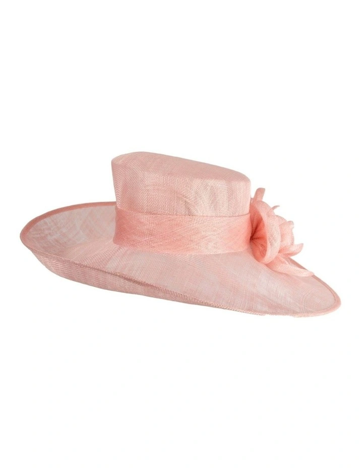 Max Alexander pink wide-brim sinamay racing hat MA992PI image 6