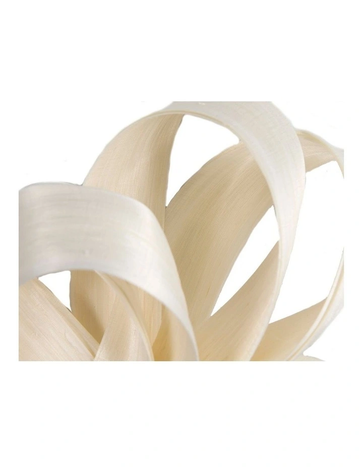 Cream silk abaca loops racing fascinator by Fillies Collection S344C image 3