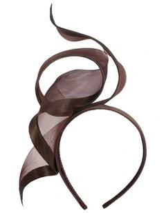 Fillies Collection S246CH sculptured chocolate brown racing fascinator