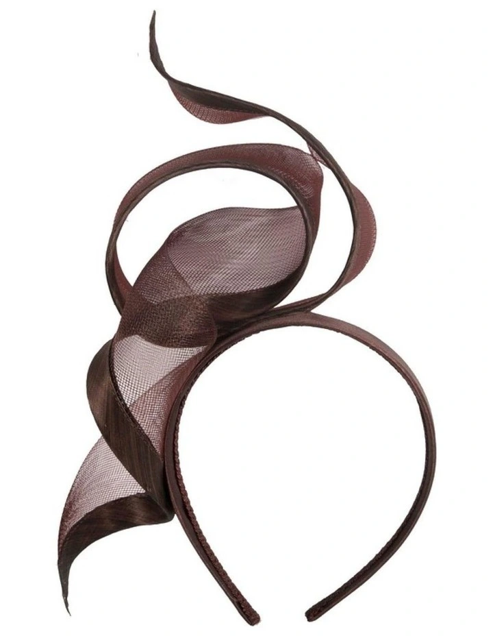 Fillies Collection S246CH sculptured chocolate brown racing fascinator image 1