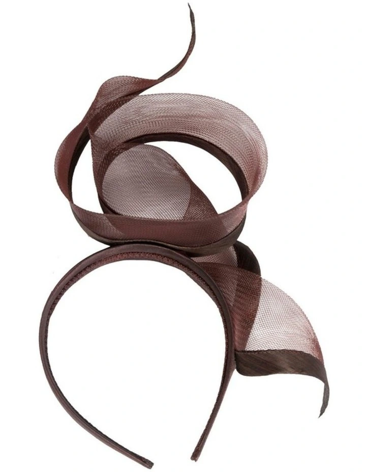 Fillies Collection S246CH sculptured chocolate brown racing fascinator image 4