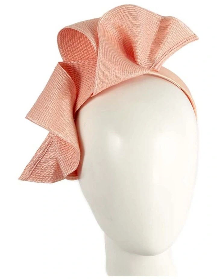 Max Alexander large coral wave racing fascinator MA955CR image 2