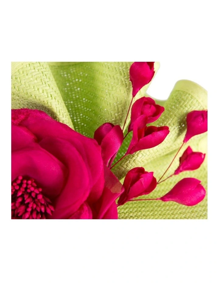 Fillies Collection lime & fuchsia racing fascinator S315LF. image 3