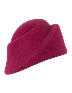 Max Alexander ladies fuchsia winter felt racing hat J317F