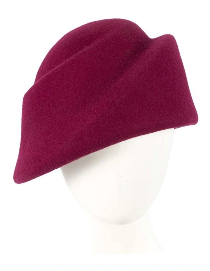 Max Alexander ladies fuchsia winter felt racing hat J317F image 2