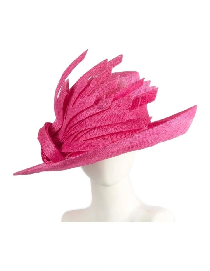 Max Alexander fuchsia sinamay racing hat MA991F image 2