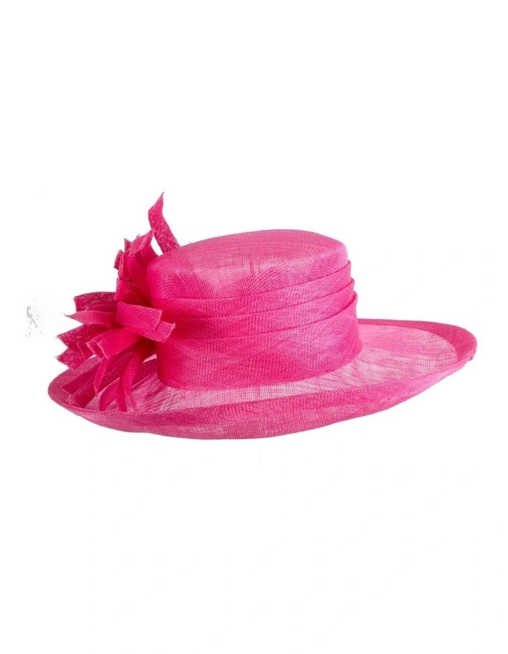 Max Alexander fuchsia sinamay racing hat MA991F image 4