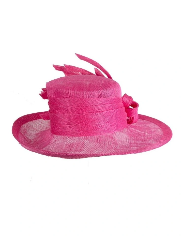 Max Alexander fuchsia sinamay racing hat MA991F image 6