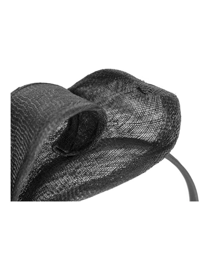 Max Alexander Black Sinamay Flame Fascinator MA938B image 3
