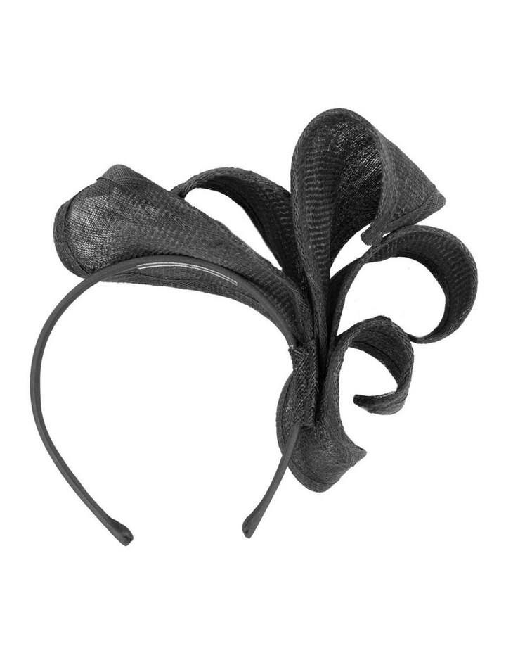 Max Alexander Black Sinamay Flame Fascinator MA938B image 4