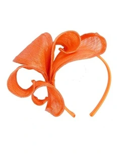 Max Alexander orange sinamay flame racing fascinator MA938OR