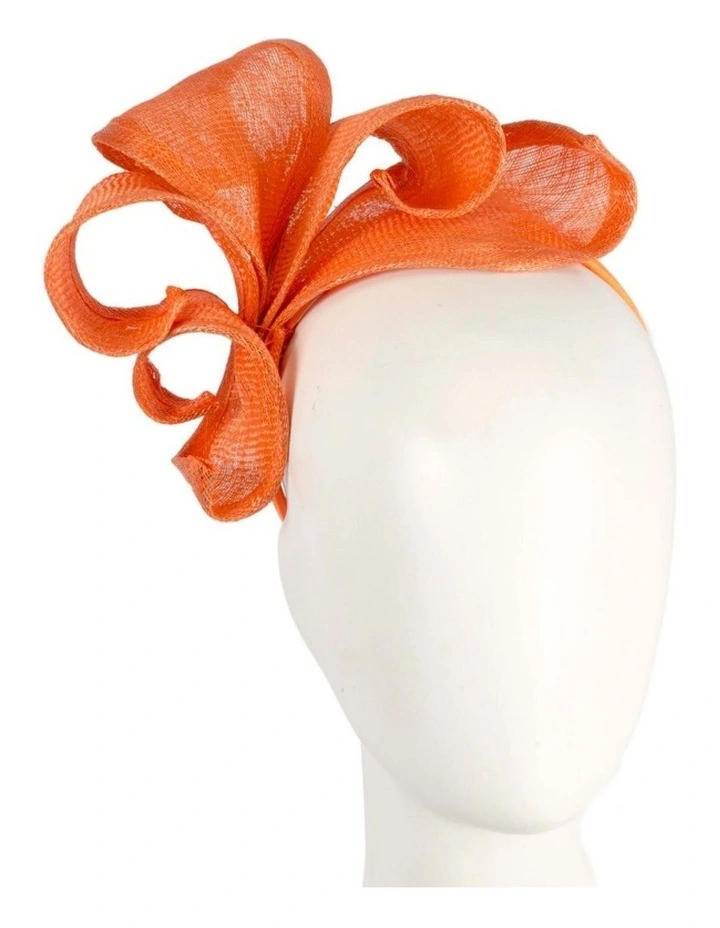 Max Alexander orange sinamay flame racing fascinator MA938OR image 2