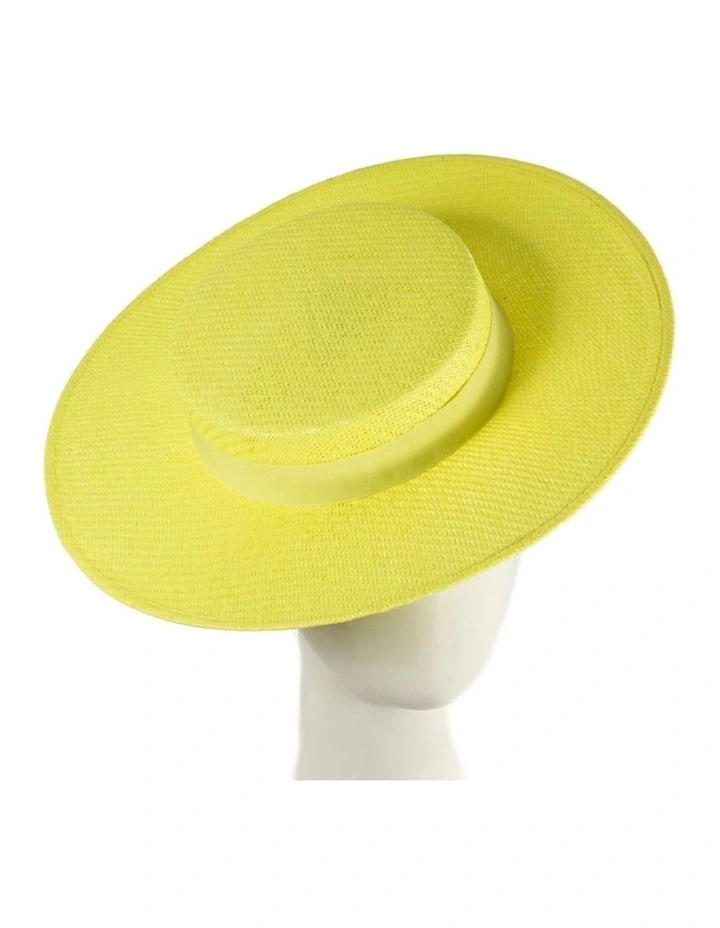 Max Alexander Fluro Yellow Boater Hat MA977FY image 2