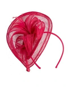 Max Alexander Red Sinamay Racing Fascinator MA954R