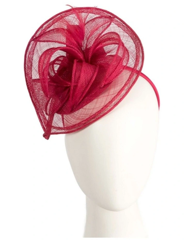 Max Alexander Red Sinamay Racing Fascinator MA954R image 2
