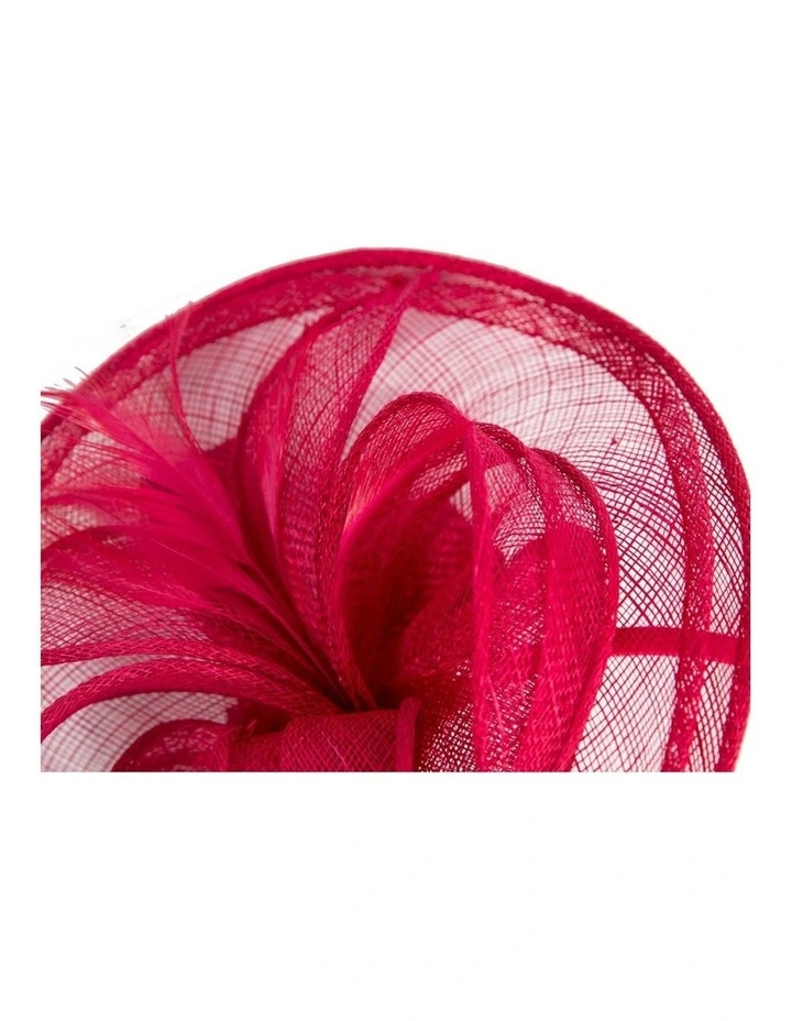 Max Alexander Red Sinamay Racing Fascinator MA954R image 3
