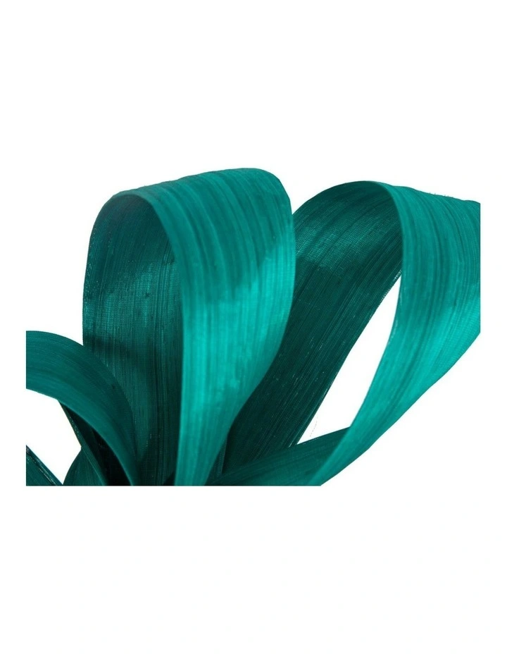 Teal Green silk abaca loops racing fascinator by Fillies Collection S344TE image 3