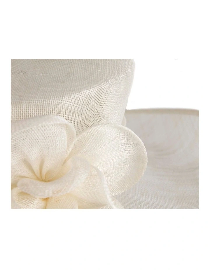 Max Alexander cream wide-brim sinamay fashion hat MA992C image 5