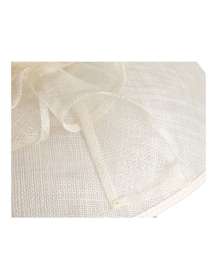 Max Alexander large cream sinamay racing hat MA988C image 3