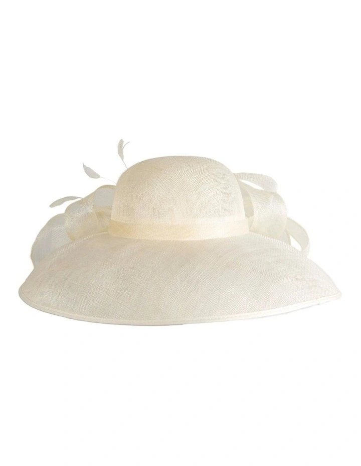 Max Alexander large cream sinamay racing hat MA988C image 4