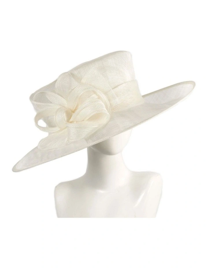Max Alexander cream sinamay ladies racing hat MA993C image 2
