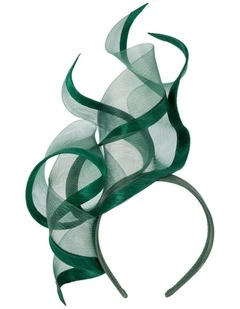 Bespoke dark green racing fascinator by Fillies Collection S253DGR