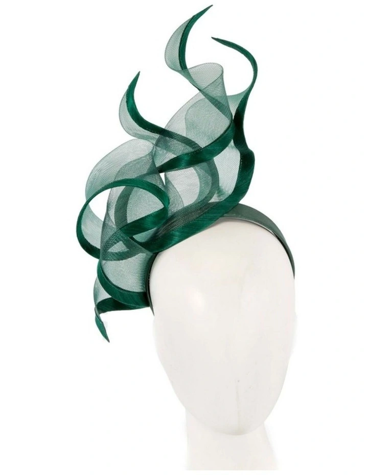 Bespoke dark green racing fascinator by Fillies Collection S253DGR image 2