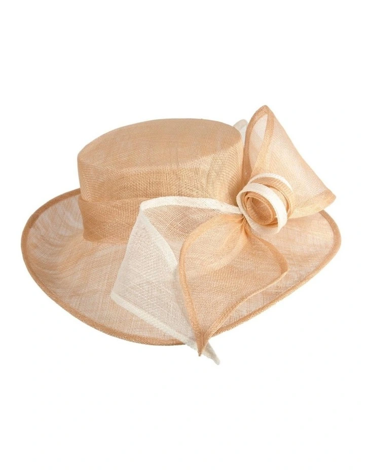 Max Alexander nude and cream sinamay racing hat MA994NUC image 4