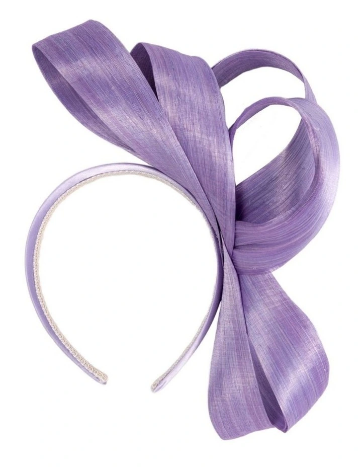 Fillies Collection lilac silk abaca loops racing fascinator S344LI image 4