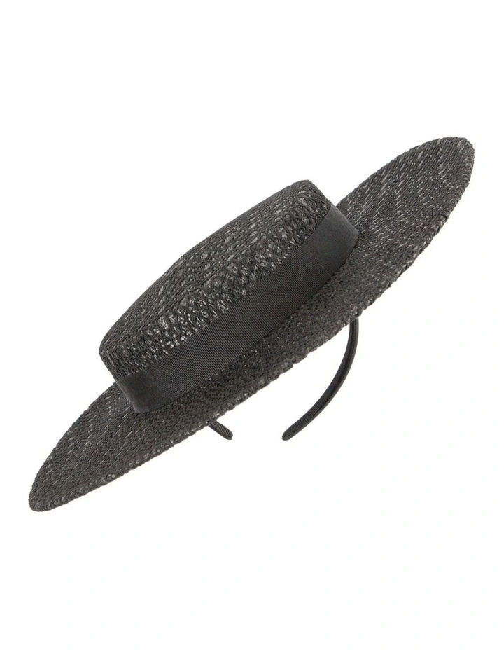 Max Alexander black lace boater hat MA943B image 1